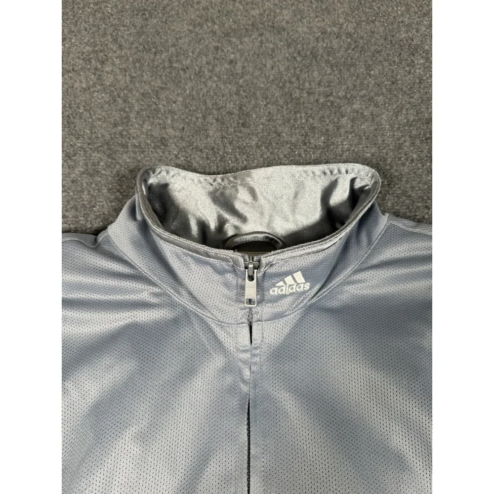 Vintage Adidas Tracy McGrady T-Mac Warm Up Jacket Silver Full Zip Men's XL Y2K